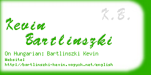 kevin bartlinszki business card